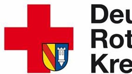 DRK Zeichen mit dem Wappen von  Ettlingen